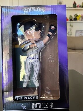 Rockies Pinstripe Player Bobblehead - Purple & White